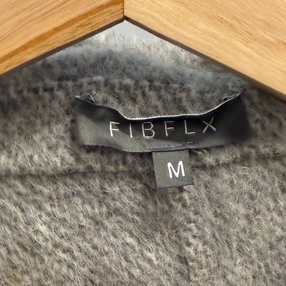 Women's Gray Double-Breasted Coat - Picture 3 of 4